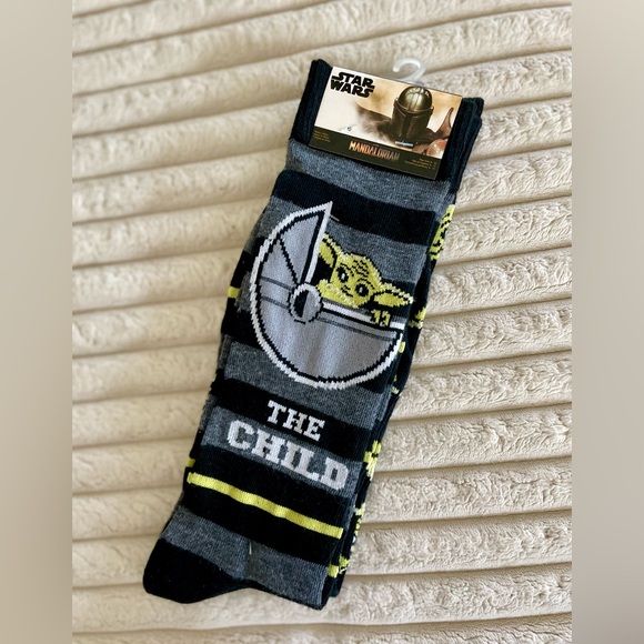 Star Wars Other - Socks, Mandalorian The Child Baby Yoda, Star Wars Theme, Black, Green New NWT